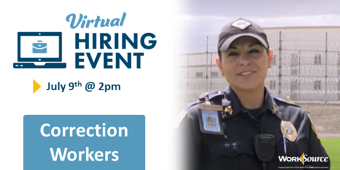 WA Department of Corrections Virtual Hiring Event 1