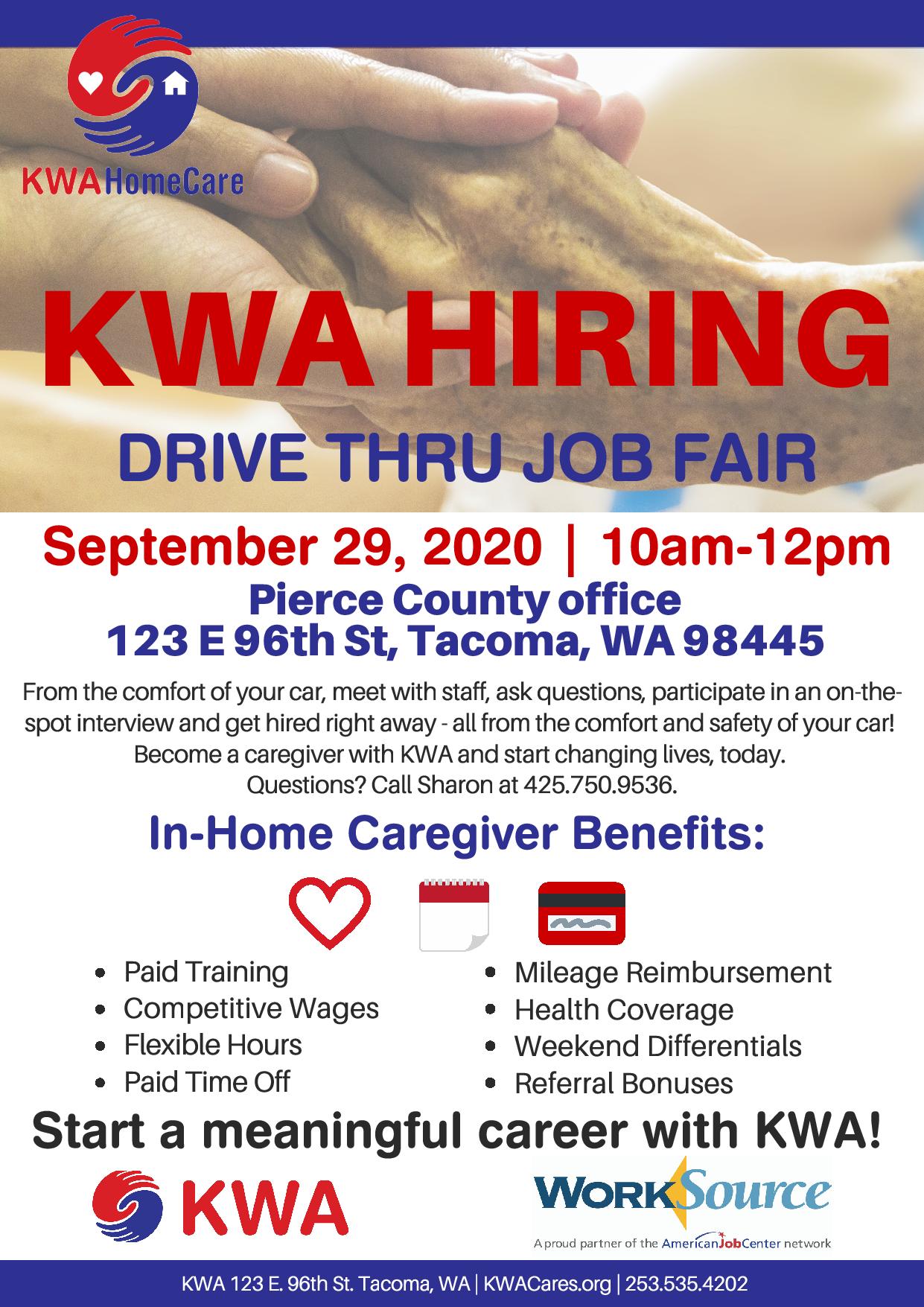 KWA Drive Through Job Fair - Sept 29th 2