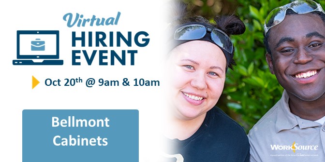Bellmont Cabinets Hiring Event - October 20th 1