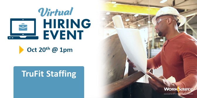 TruFit Staffing Virtual Hiring Event - October 20th 1
