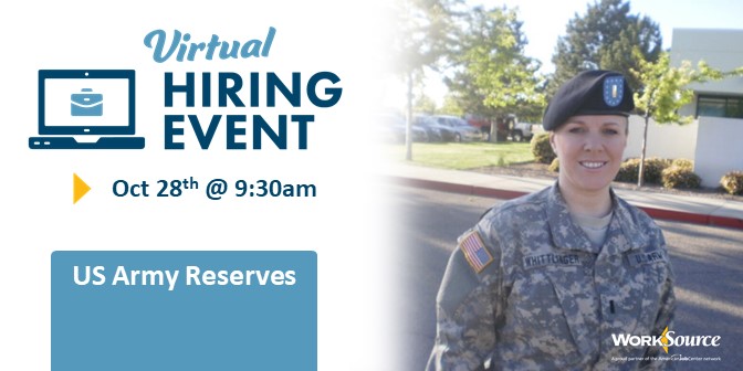 U.S. Army Reserve Employment Event – October 28th