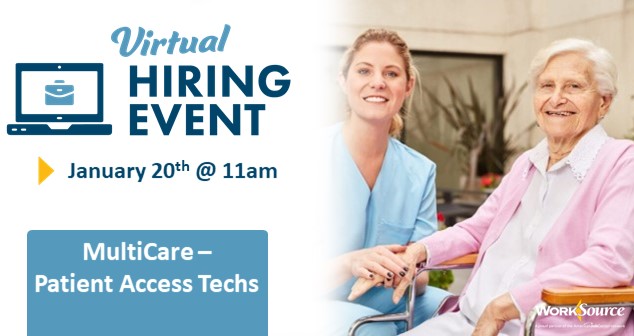 MultiCare Patient Access Tech Hiring Event – January 20th