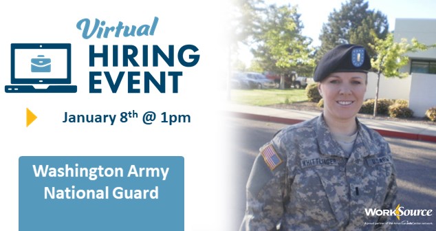 Washington Army National Guard Hiring Event January 8th