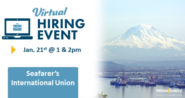 Seafarer's International Union Virtual Hiring Event - January 21st 1