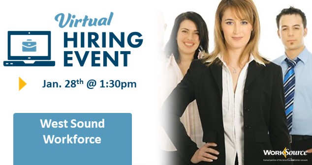 West Sound Workforce Virtual Hiring Event January 28th