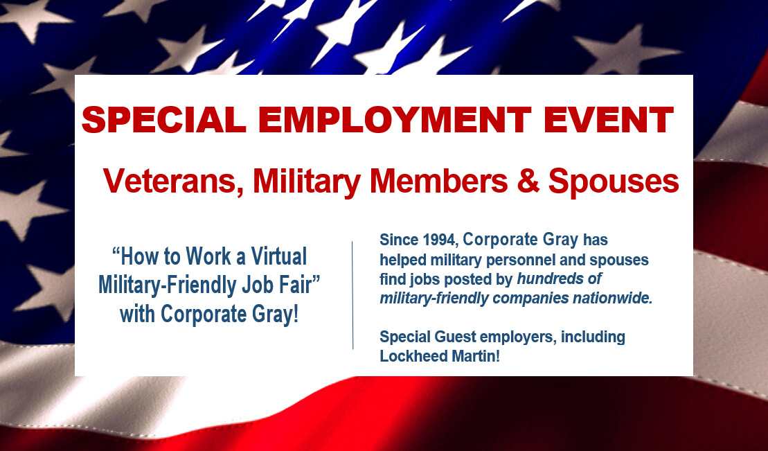 SPECIAL EMPLOYMENT EVENT – How to Work a Virtual Military-Friendly Job Fair 1