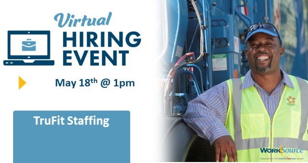 TruFit Staffing Virtual Hiring Event – May 18th