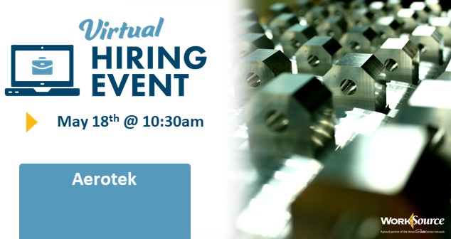 Aerotek Virtual Hiring Event – May 18th