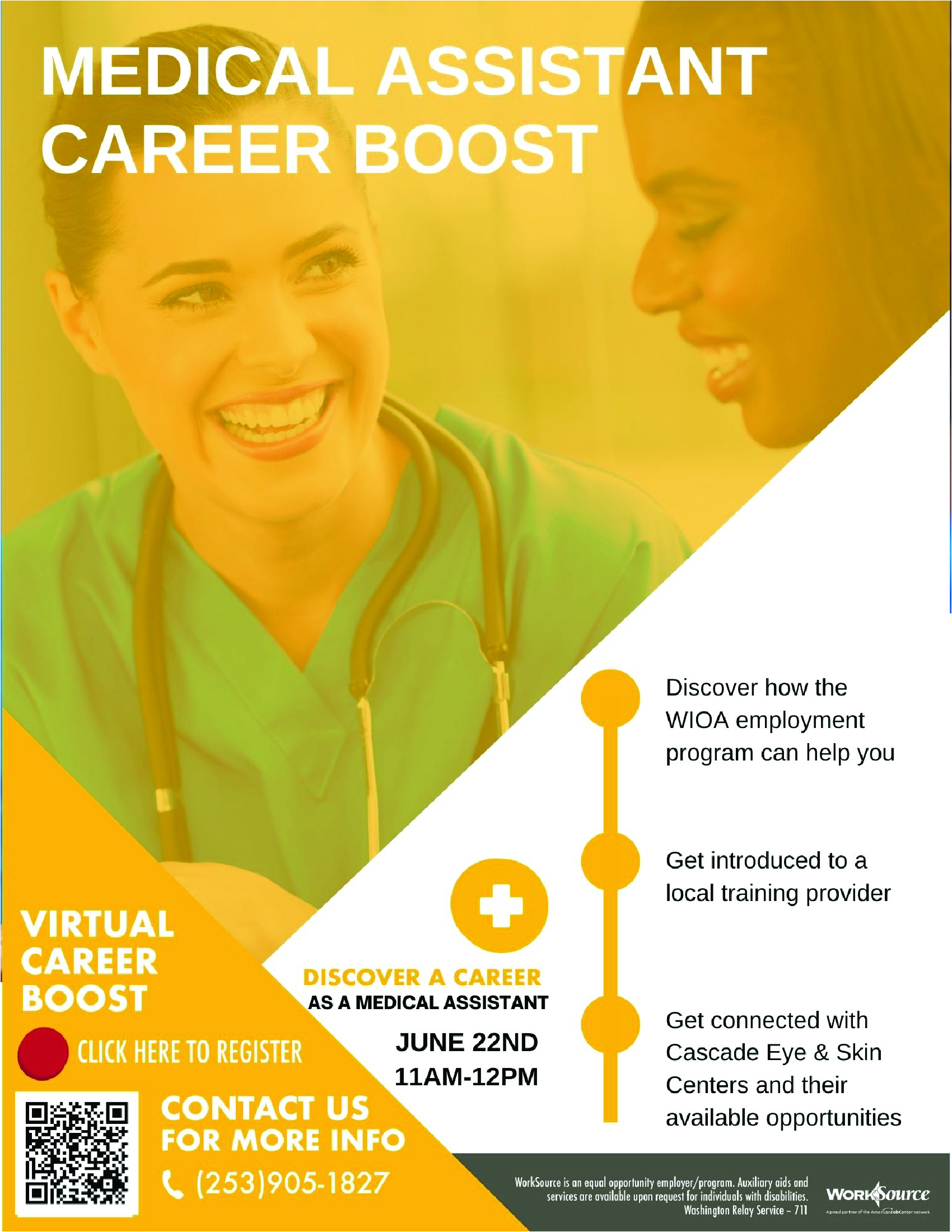Medical Assistant Career Boost with Cascade Eye & Skin - June 22nd 2