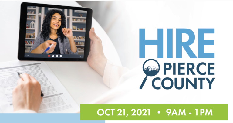 Hire Pierce County Virtual Job Fair – October 21st