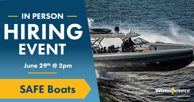 SAFE Boats Hiring Event – June 29th