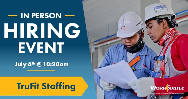 TruFit Staffing Hiring Event – June 6th