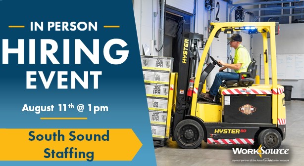 South Sound Staffing Hiring Event – August 11th