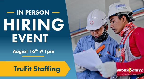 TruFit Staffing Hiring Event – August 16th
