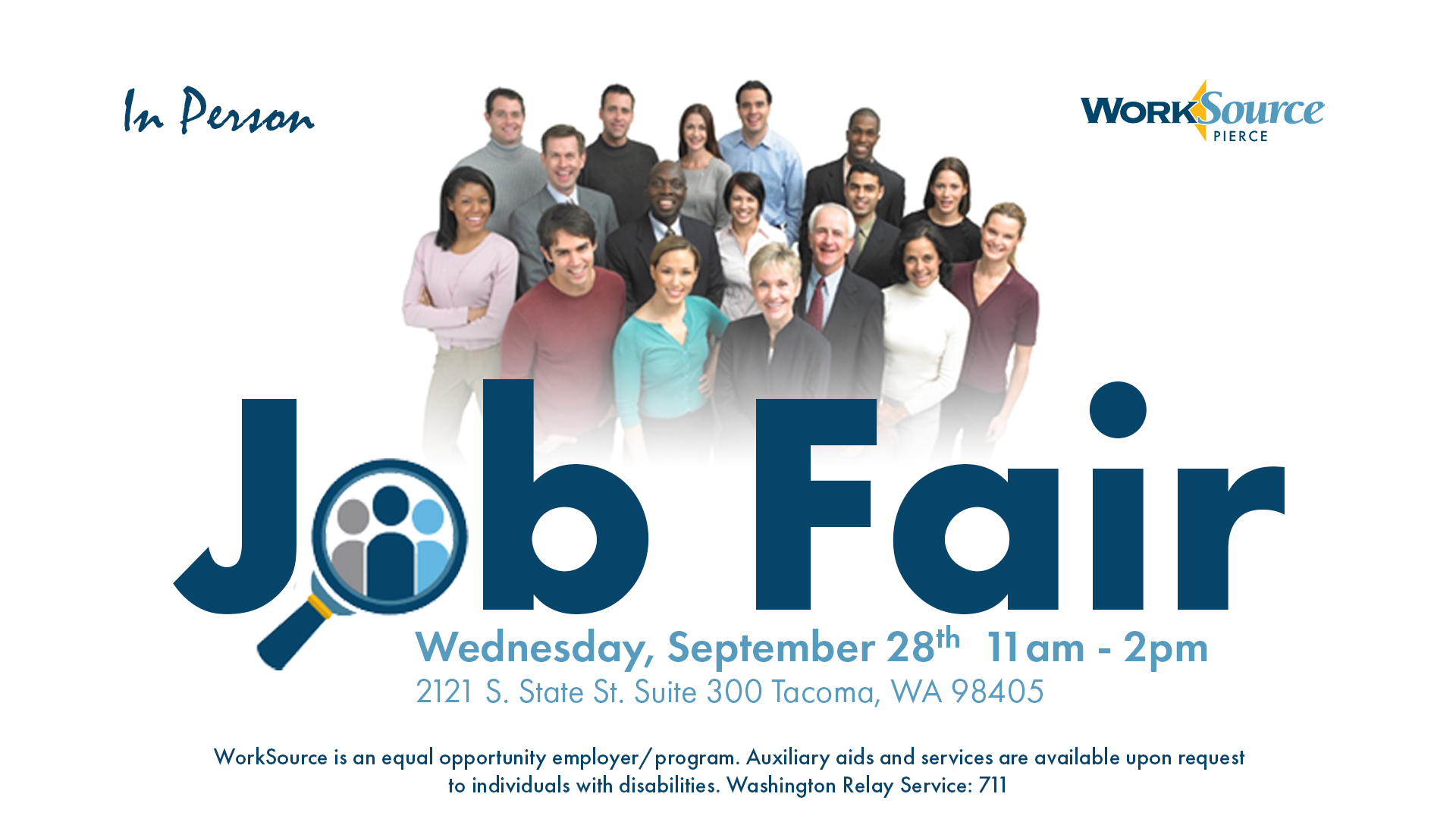 September Job Fair at WorkSource Pierce 1