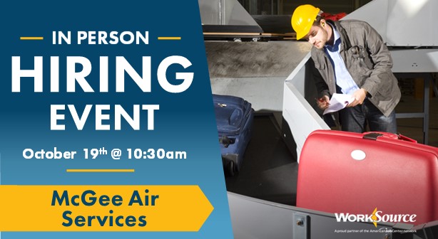 McGee Air Services Hiring Event - October 19th 1