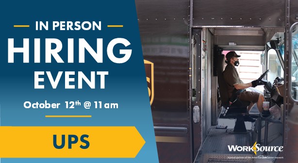 United Parcel Service Hiring Event – October 12th