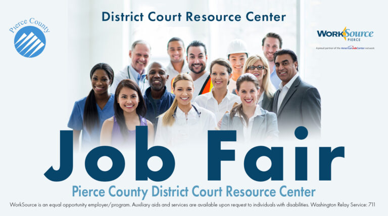 Pierce County Court Resource Job Fair November 17th
