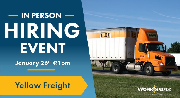 Yellow Freight Hiring Event (Tacoma Office) - January 26th 1