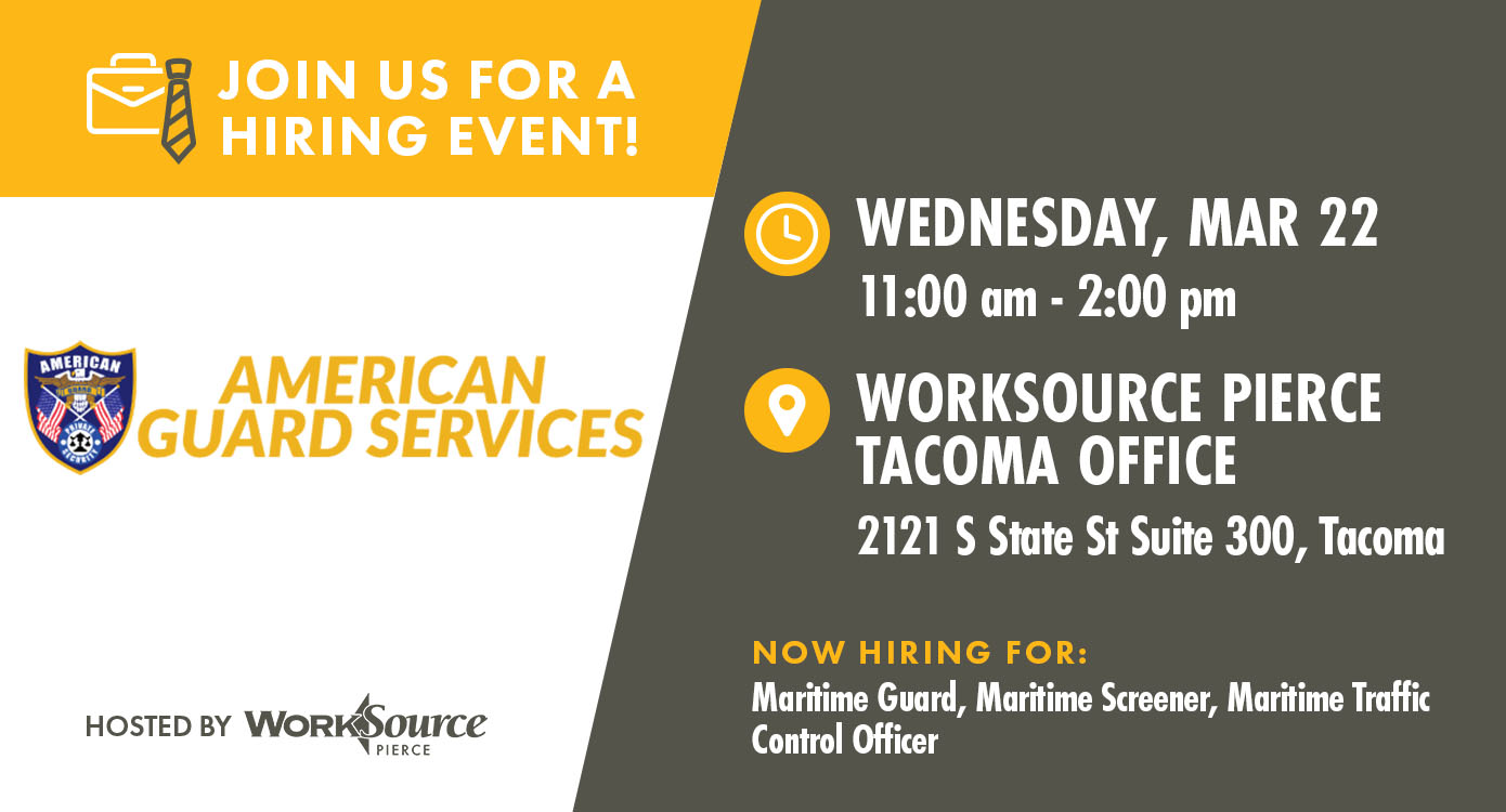 American Guard Services (AGS) Hiring Event on March 22nd 1