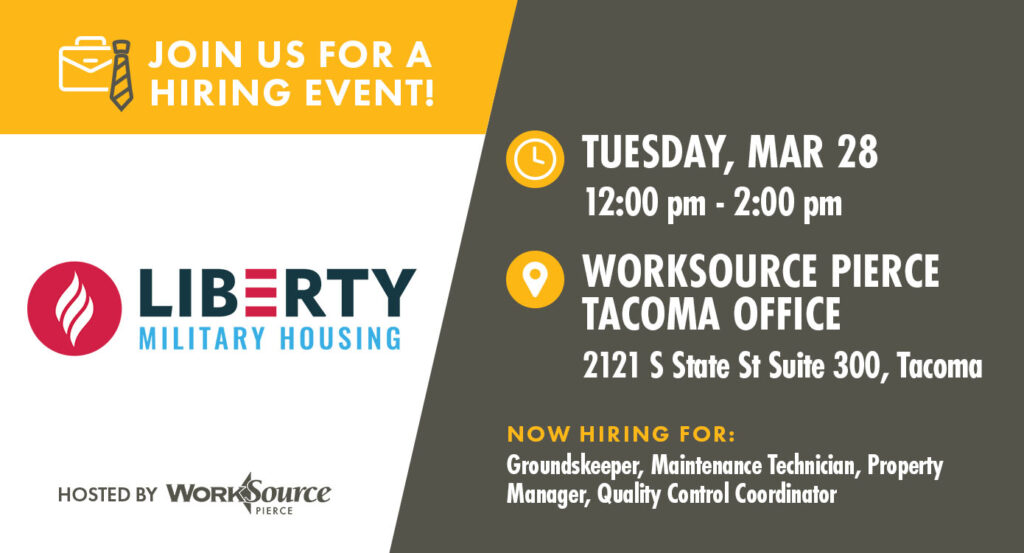 Liberty Military Housing Hiring Event - March 28 9 Liberty 3-28 Hiring Event