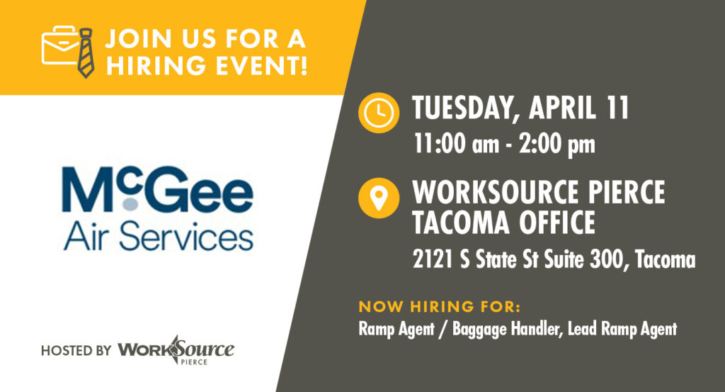 McGee Air Services Hiring Event - April 11 1 McGee 4-11 Hiring Event