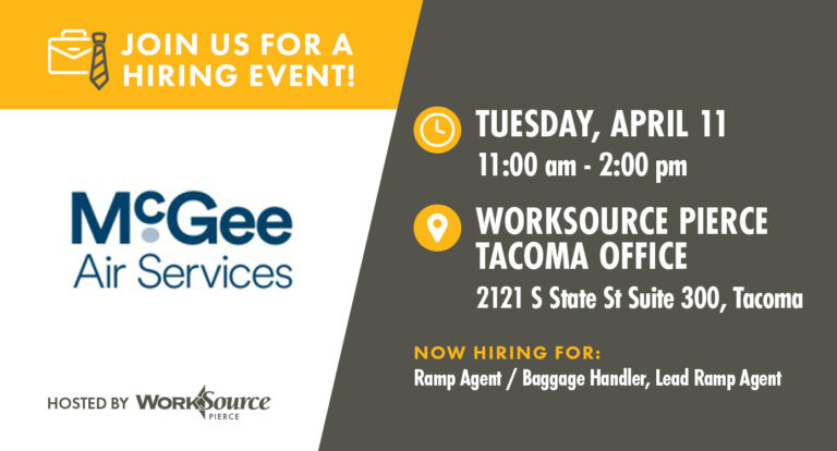 McGee Air Services Hiring Event – April 11