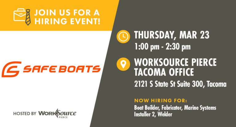 SAFE Boats Hiring Event – March 23