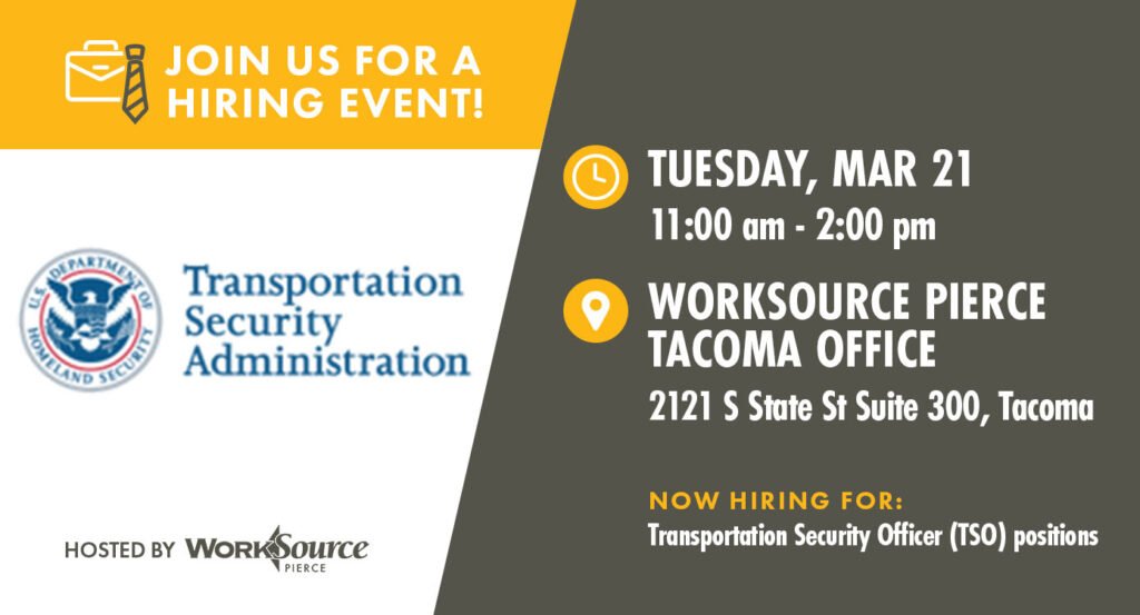 Transportation Security Administration Hiring Event - March 21 3