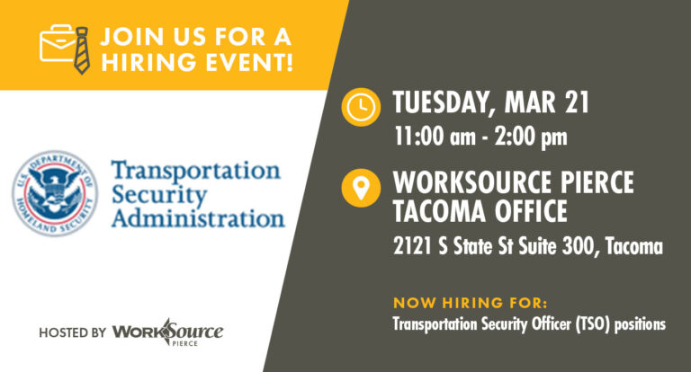 Transportation Security Administration Hiring Event – March 21