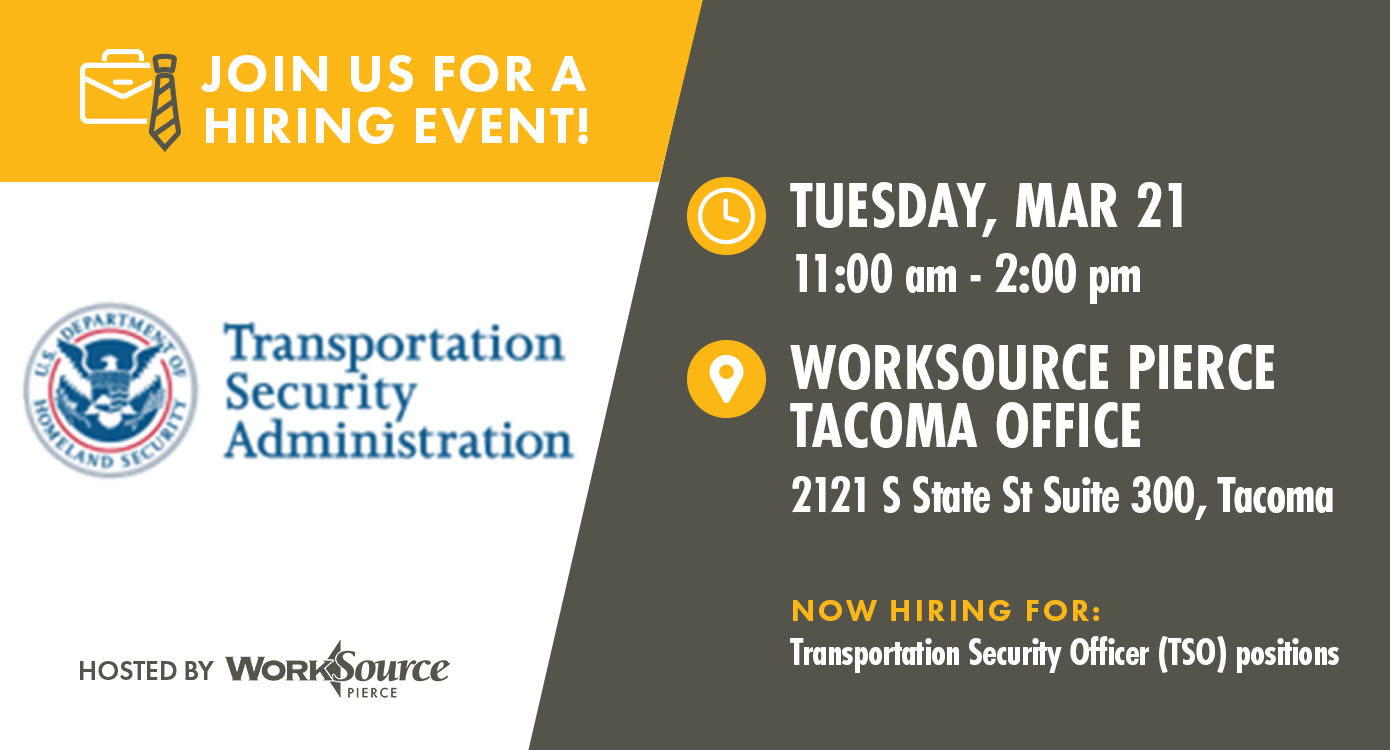 Transportation Security Administration Hiring Event - March 21 1
