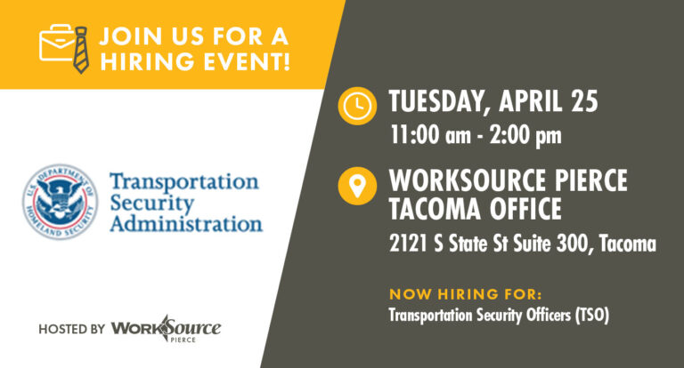 Transportation Security Administration Hiring Event – April 25