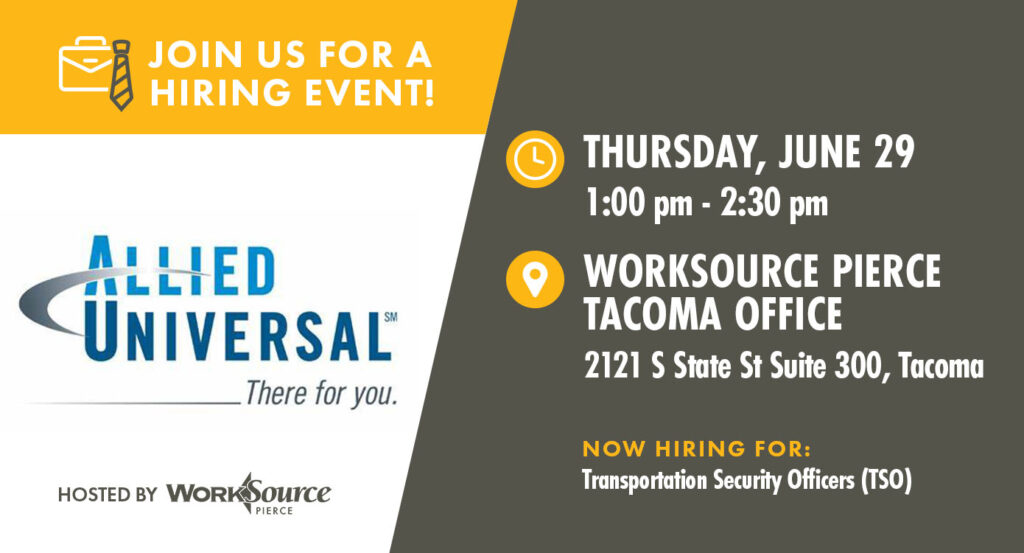 Allied Universal Hiring Event - June 29 5 Allied Universal Hiring Event - June 29 5