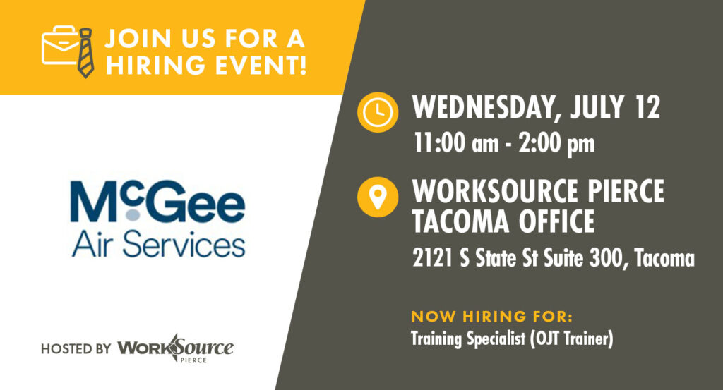 McGee Air Services Hiring Event - July 12 2 McGee Air Services Hiring Event - July 12 2