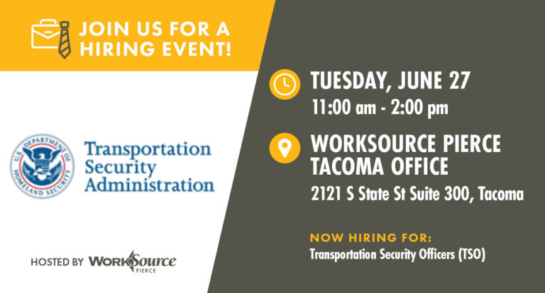 Transportation Security Administration Hiring Event – June 27