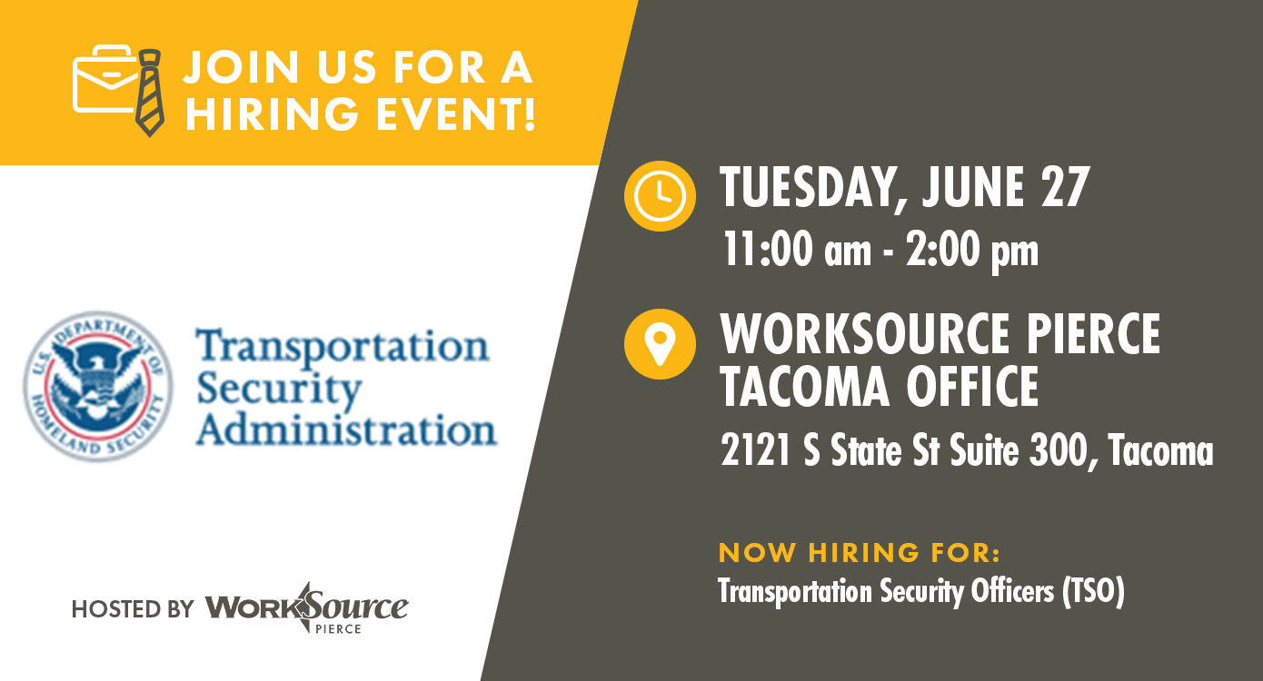 Transportation Security Administration Hiring Event - June 27 1