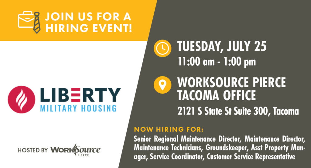 Liberty Military Housing Hiring Event - July 25 7 Liberty Military Housing Hiring Event - July 25 7