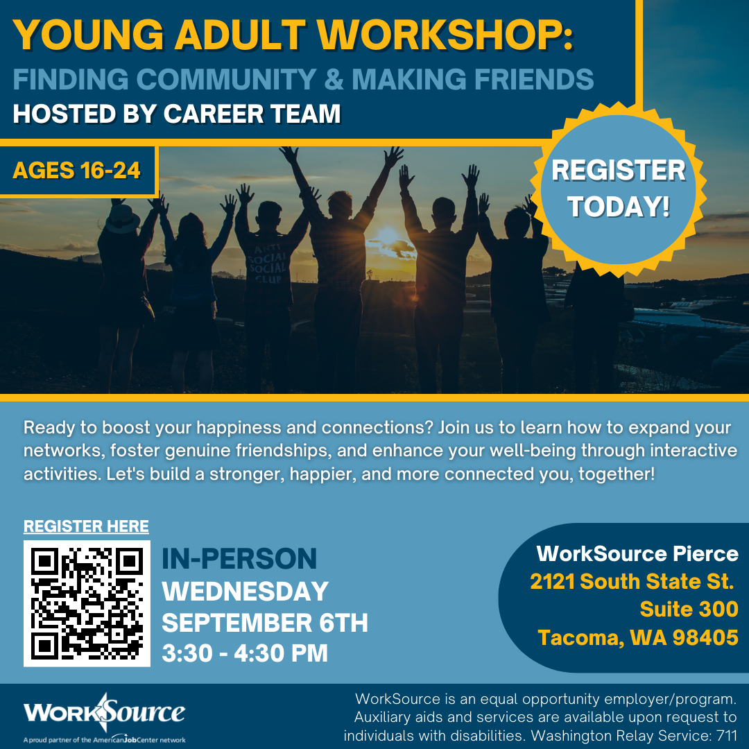 Young Adult Workshop: Finding Community & Making Friends 1