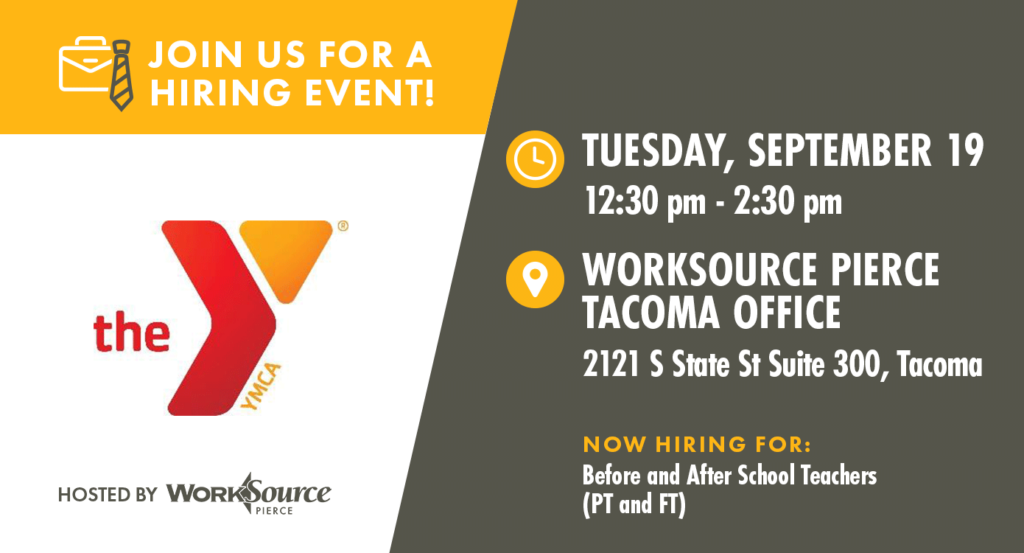 YMCA Hiring Event - September 19 1 YMCA Hiring Event - September 19 1