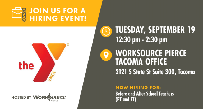 YMCA Hiring Event – September 19