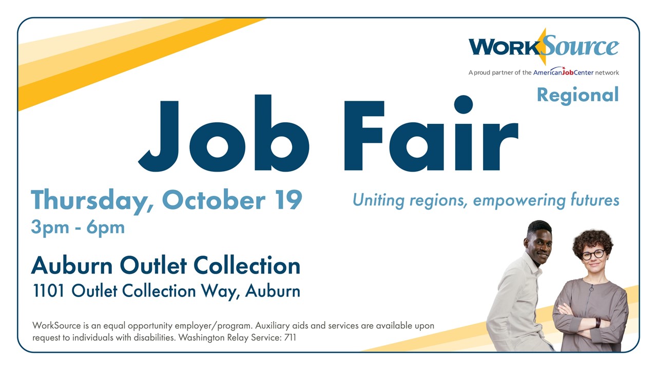 WorkSource Regional Job Fair on October 19th 1