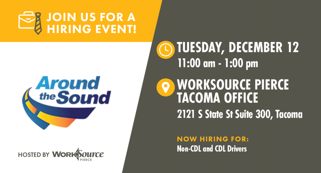 Around The Sound Hiring Event - December 12 2 Around The Sound Hiring Event - December 12 2
