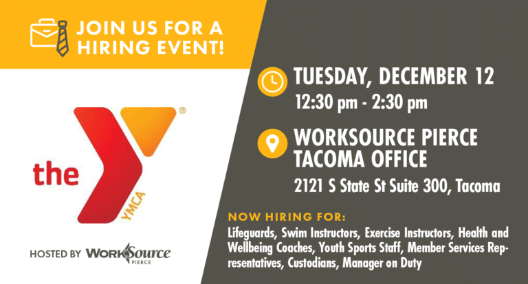 YMCA Hiring Event – December 12