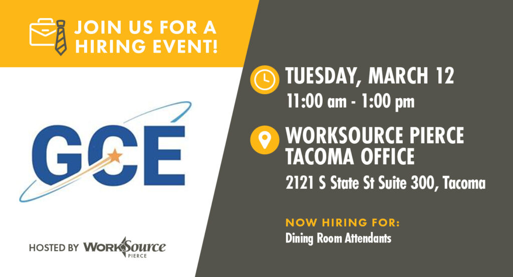 Global Connections to Employment (GCE) Hiring Event - March 12 3 Global Connections to Employment (GCE) Hiring Event - March 12 3