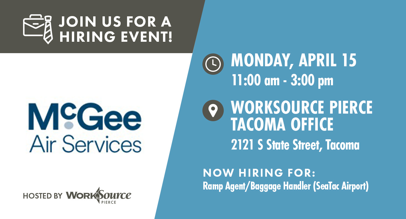 McGee Air Services Hiring Event - April 15 1