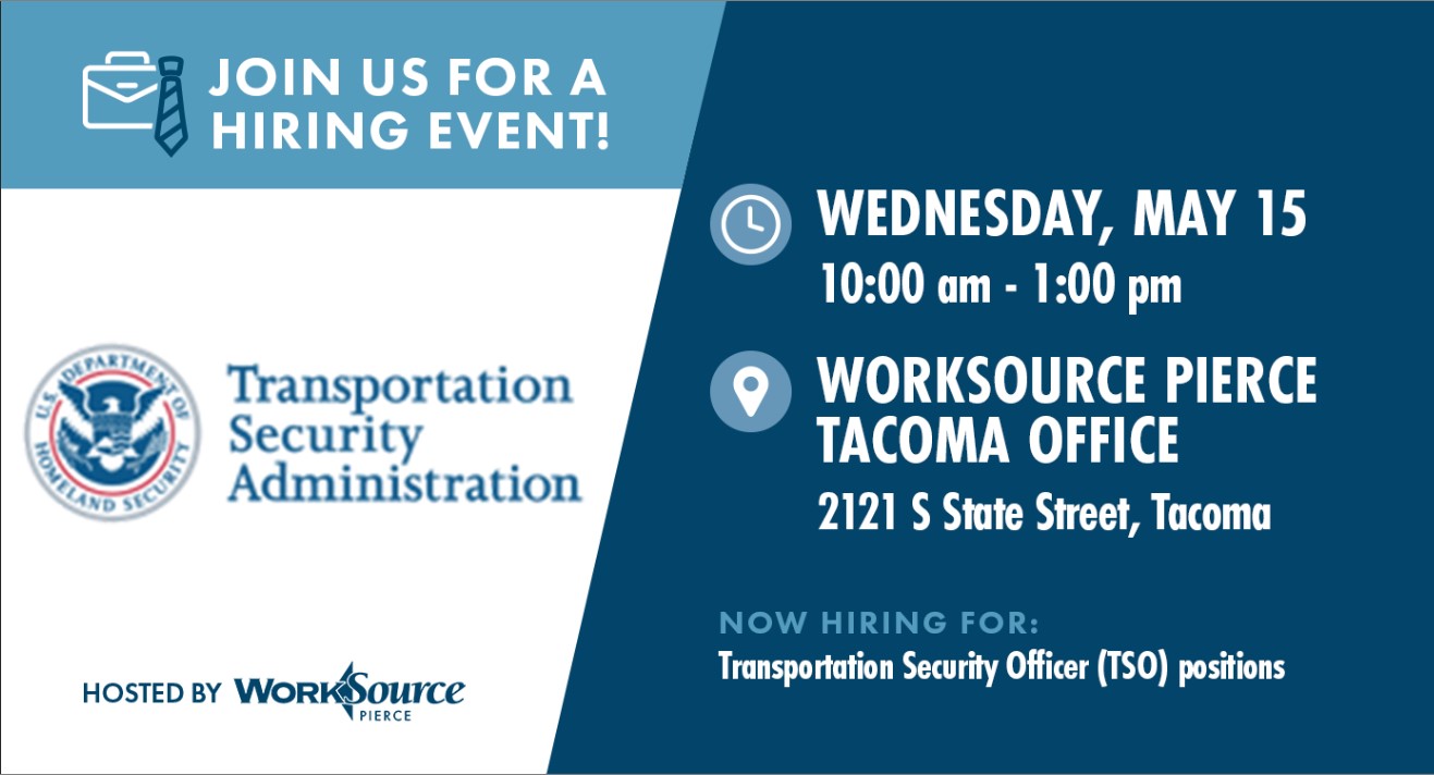 Transportation Security Administration Application Event - May 15 1