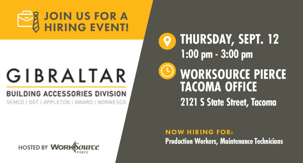 Gibraltar Hiring Event - September 12 6 Gibraltar Hiring Event - September 12 6