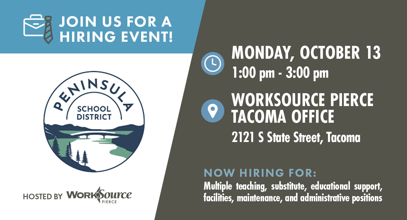 Peninsula School District Hiring Event - October 13 1