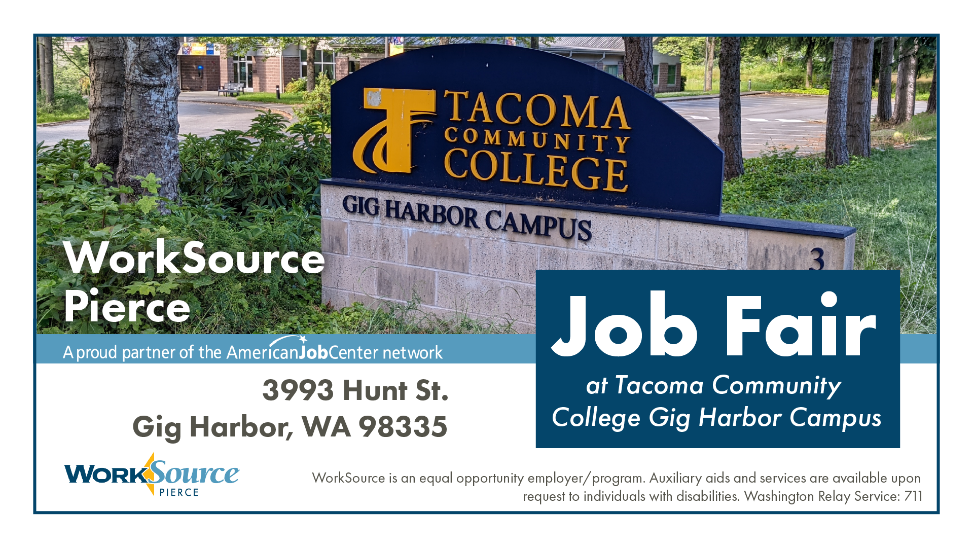 TCC Gig Harbor Job Fair – May 15