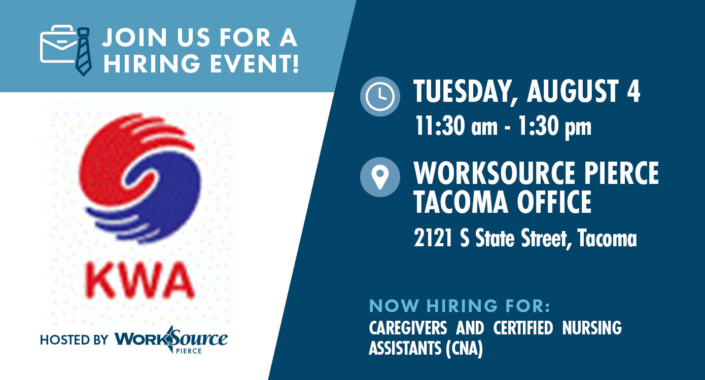 KWA Hiring Event – August 4